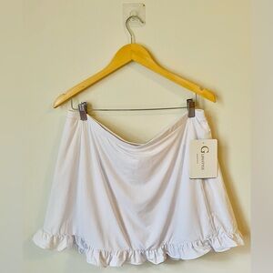 G LIFESTYLE GOLF BY GOTTEX Ruffled Hem Tennis Skort - Size X-Large XL White